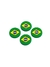 Aplique bandeira do Brasil arredondada emborrachado - 4 unidades