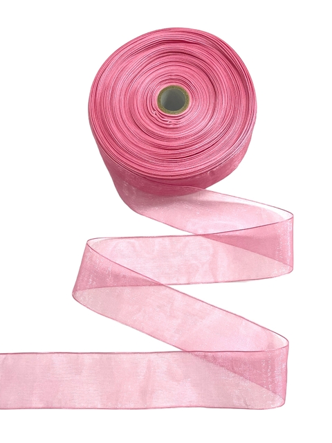Fita Yama Organza rosê 38mm - 3 metros