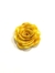 Aplique Flor Boleada Xadrez pequeno Amarela 5,5Cm - 1 Unidade