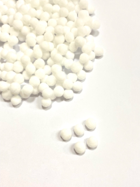 Pompom 10mm Branco - 50 unidades
