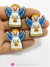 Aplique anjo com sino emborrachado 2 unidades