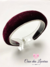 Tiara de veludo acolchoado 3cm - Casa das Laceiras