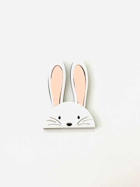 Aplique coelho páscoa rosa bebê acrílico - 1 unidade