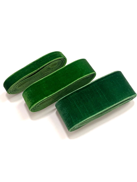 Fita de veludo importada verde bandeira - 1 metro