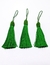 Pingente Tassel verde baneira 90mm - 2 unidades