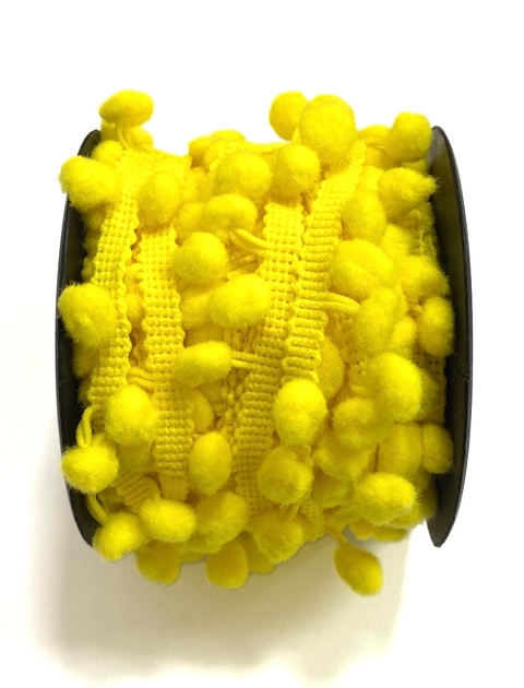 Pompom em metro 10mm ( Amarelo ) - 2 metros