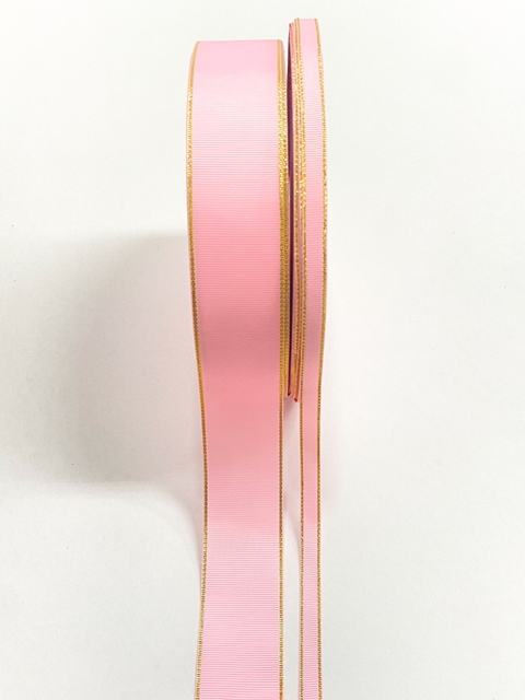 Kit Fita yama rosa 123 com borda dourada - 4 metros