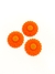 Aplique girassol M laranja neon emborrachado - 2 unidades
