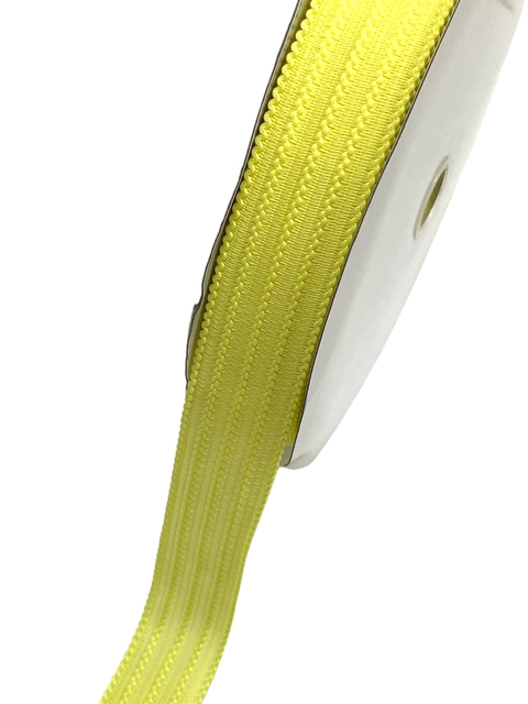 Fita trabalhada poliester 38mm amarela - 1 metro