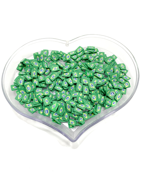 Aplique pvc bandeira do Brasil - 10g