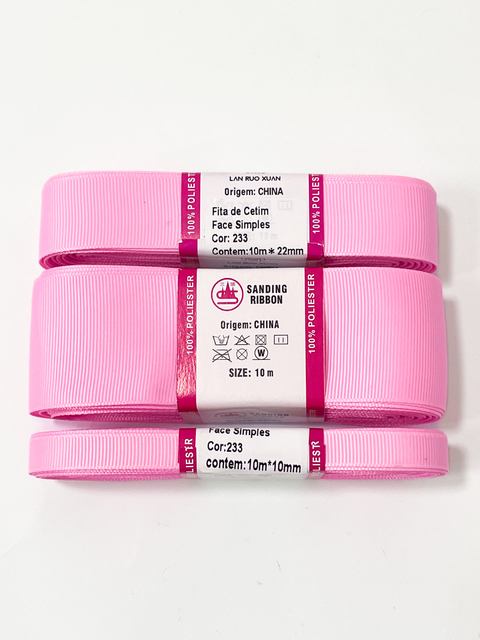 Fita sanding lisa tons de rosa 233 - 10 metros