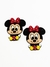 Aplique Minnie bebê laço vermelho poá emborrachado - 2 unidades