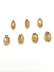 Pedra navete vidro caixa dourada rosa claro cristal 6x12mm - 10 unidades