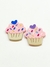 Aplique Cupcake rosa acrílico - unidade