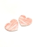 Aplique escolar coração Rosa rabiscado 38x26mm acrílico - 2 unidades
