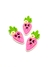 Aplique cenoura rosa neon com florzinha 40x17mm emborrachado - 2 unidades