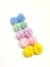 Kit pompom tule cores candy 2,5cm - 10 unidades