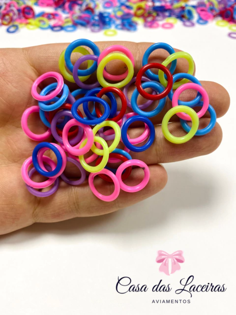 Borracha para óculos 18mm pct colorido 25 unidades