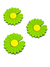 Aplique flor girassol verde/amarelo 3,3cm emborrachado - 2 unidades