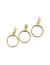 Argola para chaveiro dourada 20mm - 10 unidades