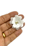 Aplique flor cetim com strass/pérola branca - 1 unidade - comprar online