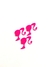 Aplique rosto da Barbie pink 22x20mm - 4 unidades