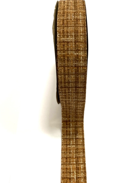 Fita Tweed Marrom 38mm - 1 metro