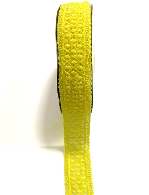 Fita de renda princess 38mm (Amarelo) - 1 metro