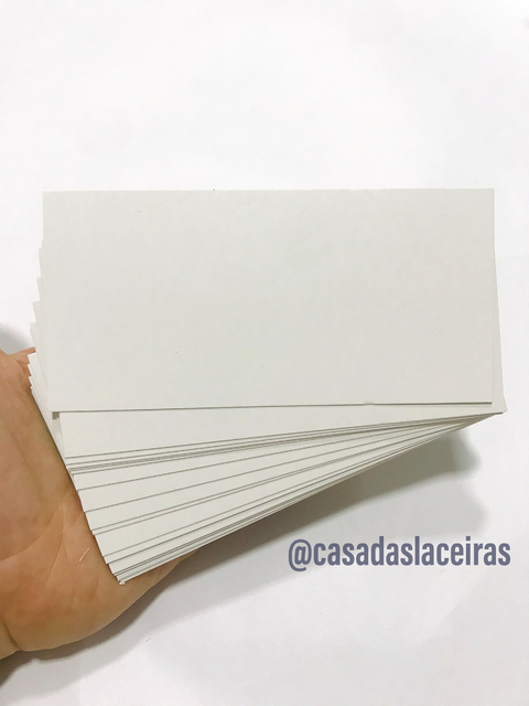 Papeleta/cartela retangular 14x6,7cm - 25 unidades