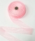 Fita Yama Organza Salmão rosado 38mm - 3 metros