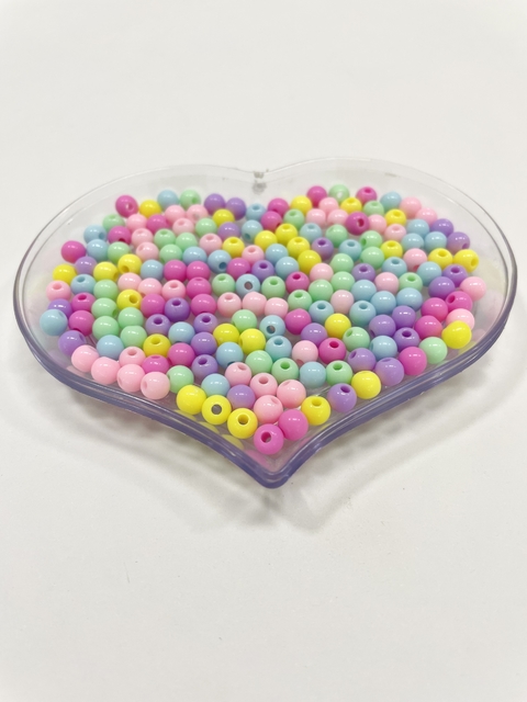 Pérola leitosa colorido candy 6mm - 20g