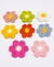 Aplique flor de crochê colorida - 2 unidades 3,5 cm