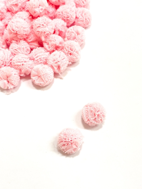Pompom tule 15mm Rosa bebê 10 - unidades