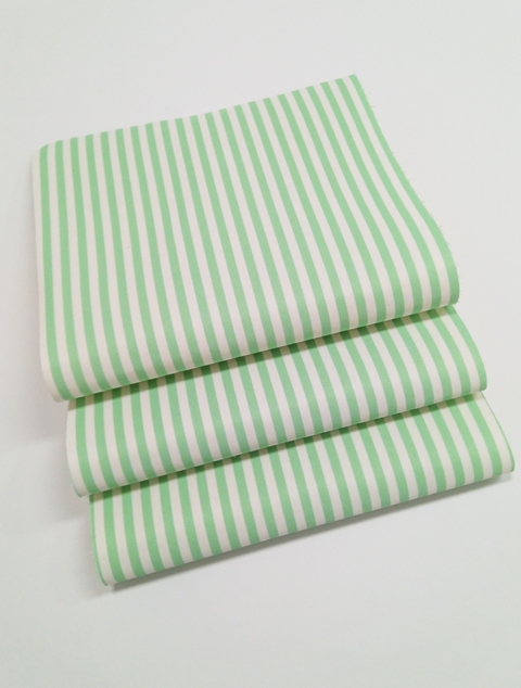 Lonita listras verde bebê tecido