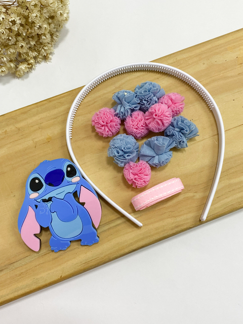 Kit Tiara Stitch Em Acrílico Com Pompons