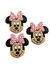 Aplique minnie rosto laço rosa poá emborrachado 44x39mm - 2 unidades