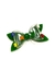 Aplique laço 3d com bandeirinhas acrílico verde bandeira M - 2 unidades