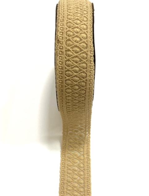 Fita de renda princess 38mm (Bege) - 1 metro