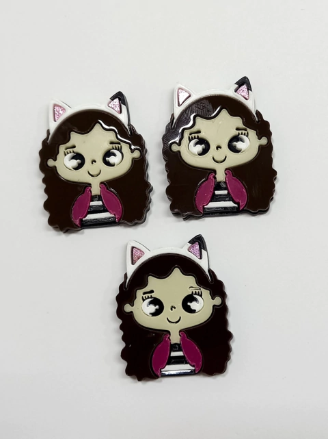 Aplique Gabby rosto acrílico - 1 unidade