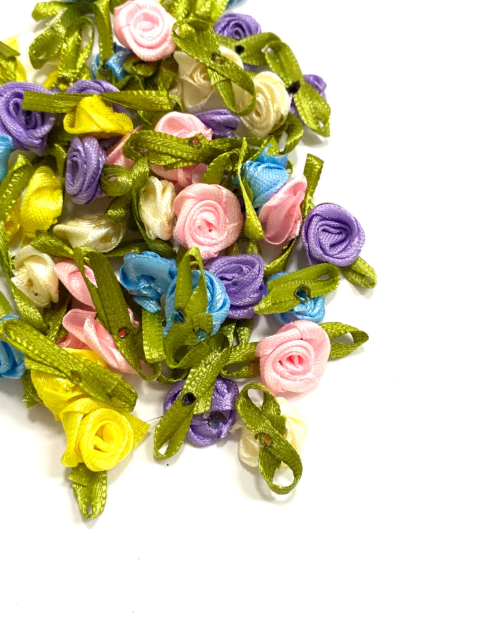 Kit flor rococó cores candy - 10 unidades