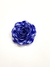 Aplique Flor Boleada Xadrez Largo Azul Royal 5,5Cm - 1 Unidade