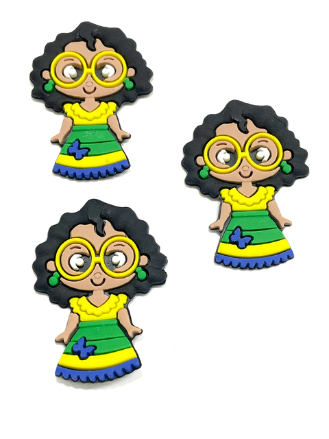 Aplique Mirabel encanto Brasil 4,3cm emborrachado - 2 unidades