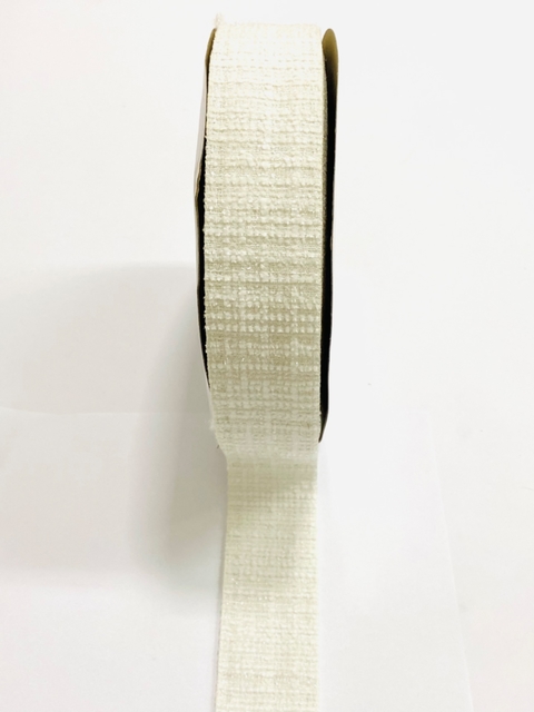 Fita Tweed Branca 38mm - 1 metro