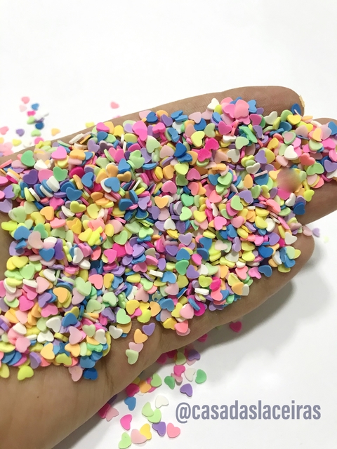 Granulado coração pacote com 10 gramas