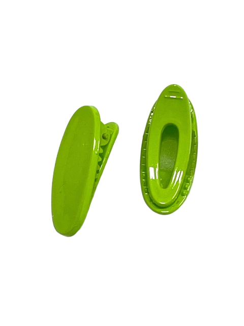 Presilha Tic Tac plástica verde maçã 4cm - 2 unidades