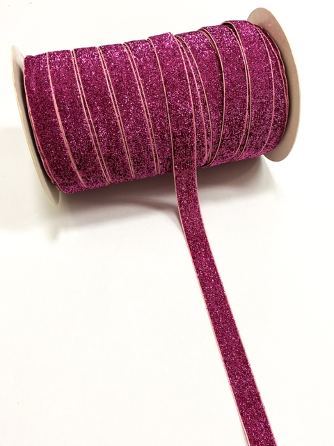 Fita lurex esponjada pink 22mm 2 - metro