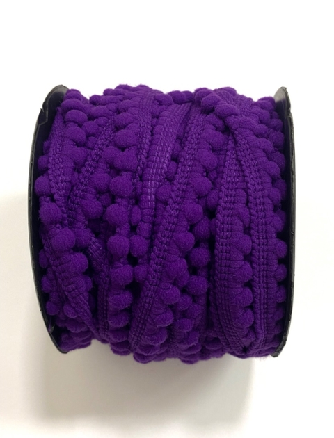 Pompom em metro Roxo 5mm - 2 metros