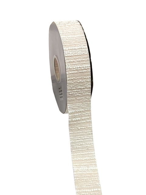 Fita Tweed Bege Com Paetê Importada - 1 Metro