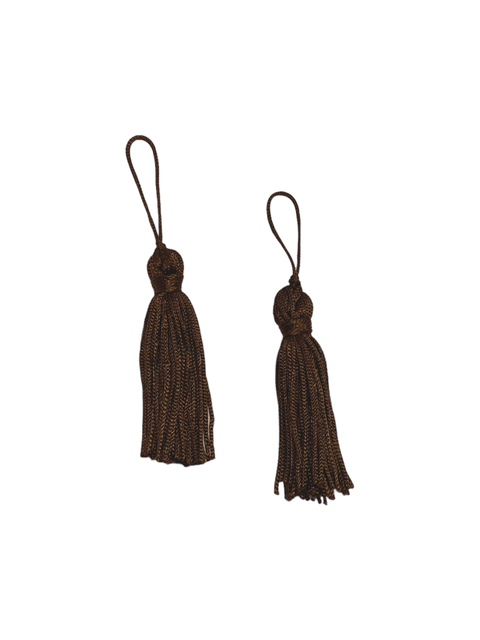Pingente tassel Marrom - 2 unidades