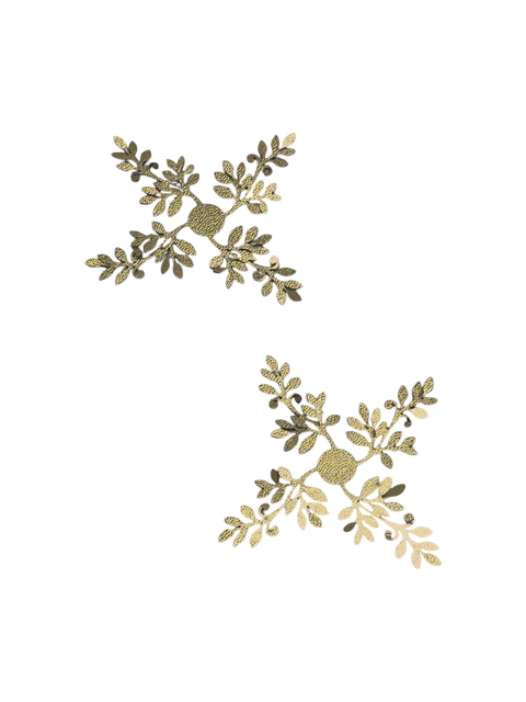 Aplique Folhagem Dourado Lonita -2 Unidades